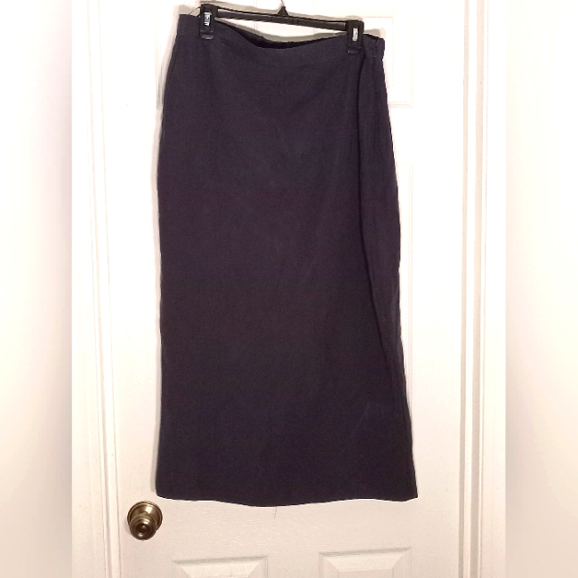 Maxi Skirt Navy Blue Straight Lined Wayf Xl